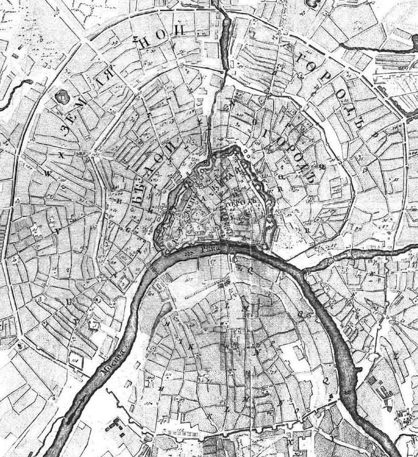 План 16. Кремль Китай город белый город Земляной город. Земляной город Скородом. План Москвы 1739. План Москвы Земляной город.