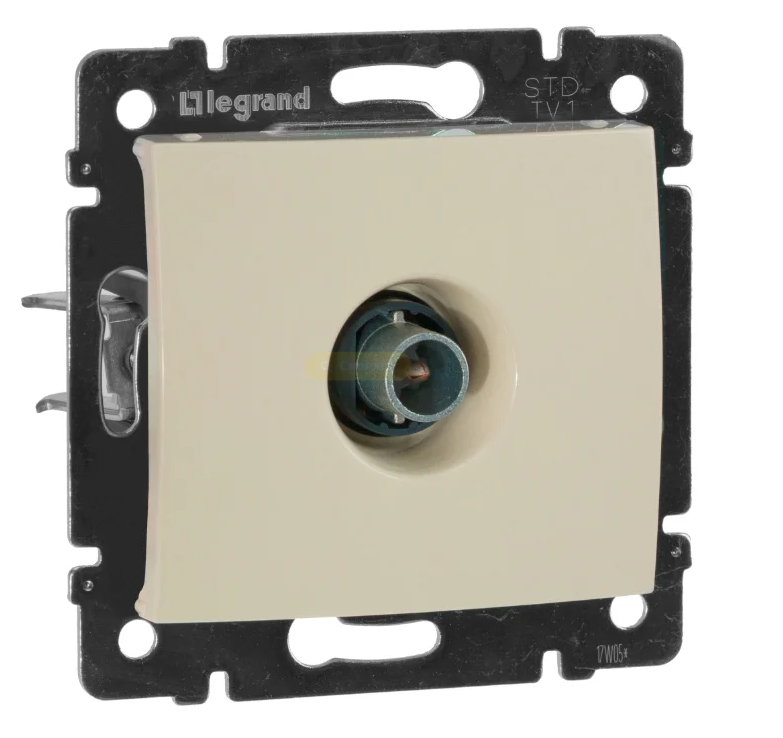 ТВ розетка встраиваемая на один разъем. (Изображение взято из открытых источников).