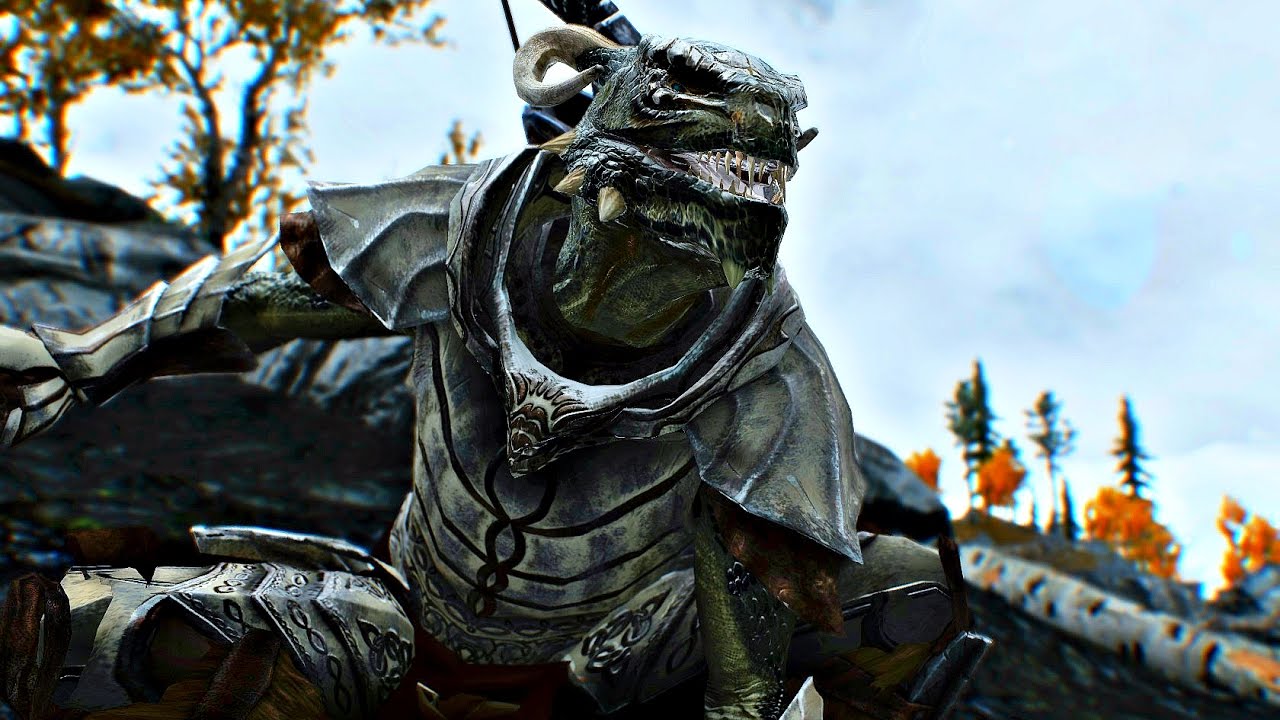 Skyrim mod: Brutish Argonian Male / Брутальная раса Аргониан