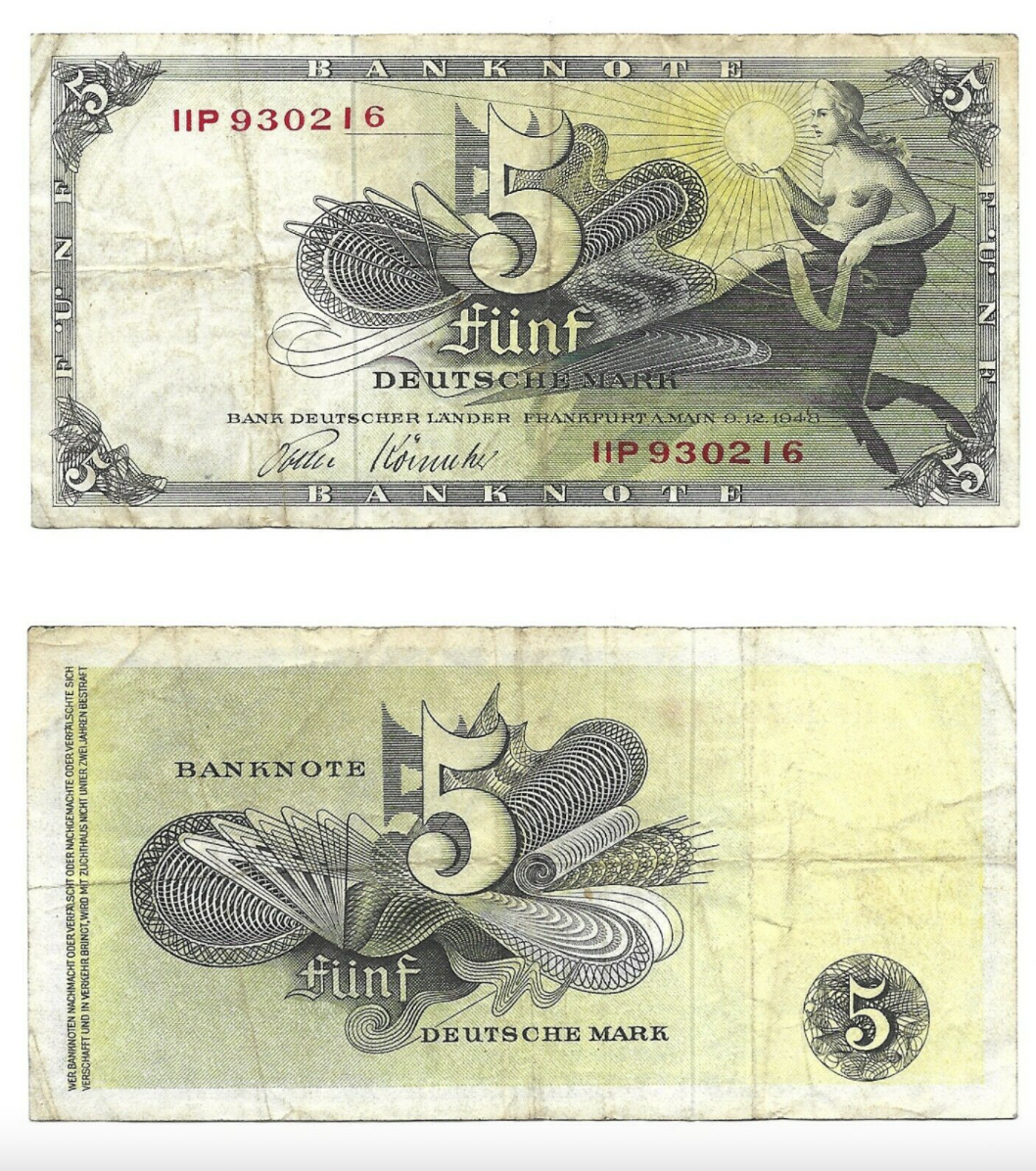 5 дойчемарок 1948 года