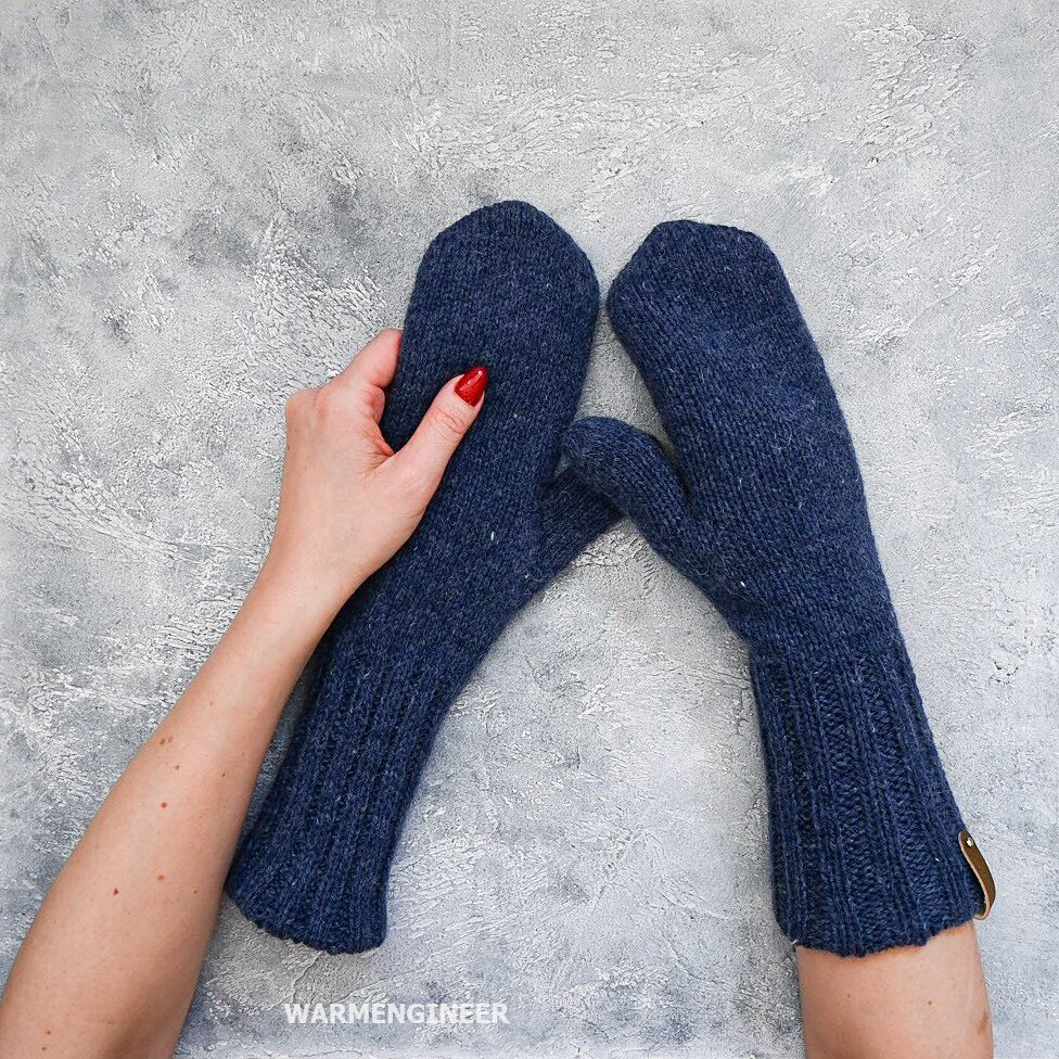 Двойные варежки из пряжи  Pastorale
