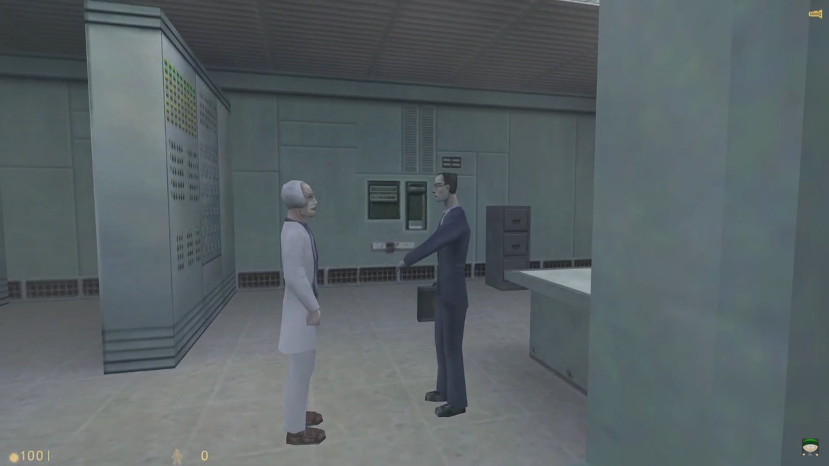 G-Man спорит с ученым