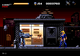 Фрагмент геймплея... Робо против сисястой блондинки. Девушка активирована при помощи чит-кода... 