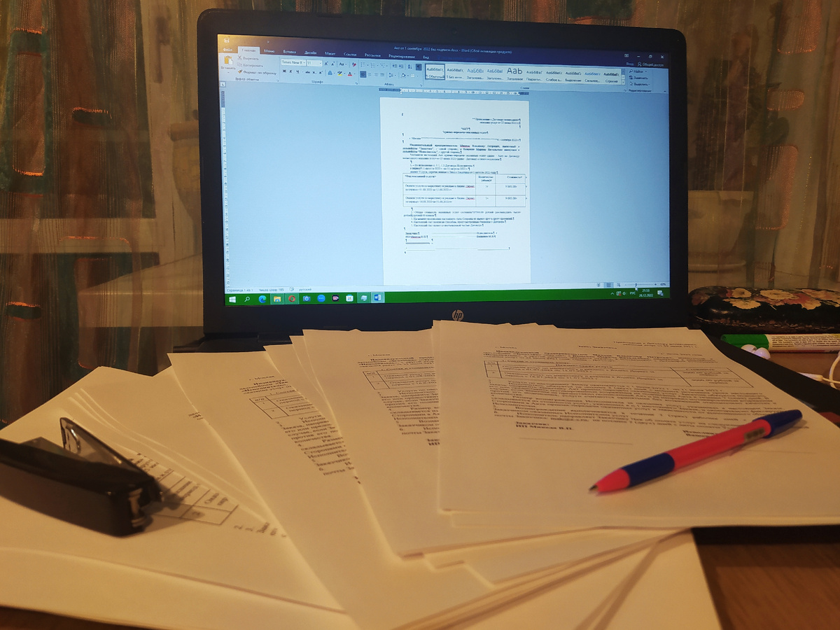 Доя каждого клиента полный комплект документов (договор, счета, чеки, акты) 