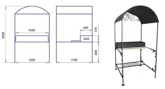 Кованый мангал для дачи своими руками из металла