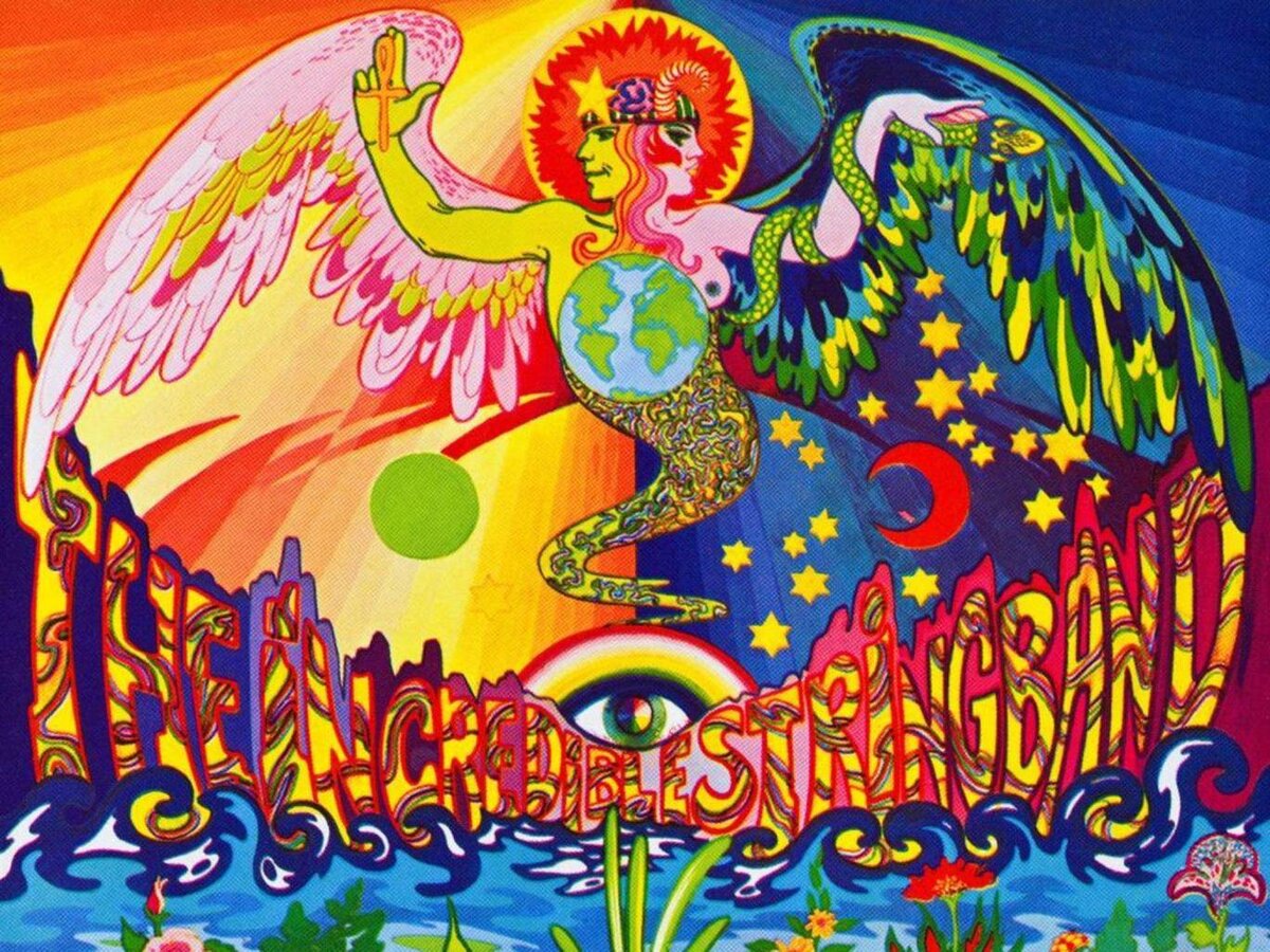 The cover of the Incredible String Band’s second LP, released in 1967, showed psychedelia’s influence on music and art Jeff Morgan/Alamy 