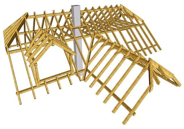 Стропильная система двухскатной крыши: устройство, монтаж своими руками, виды