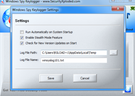 Windows Spy Keylogger