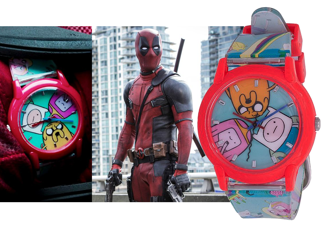 Кадры из кинофильма Deadpool (2016), часы Adventure Time Watch Land of OOO