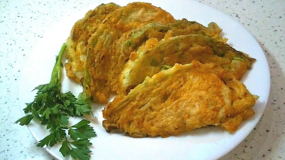 Пекинская капуста в кляре на сковороде кружочками