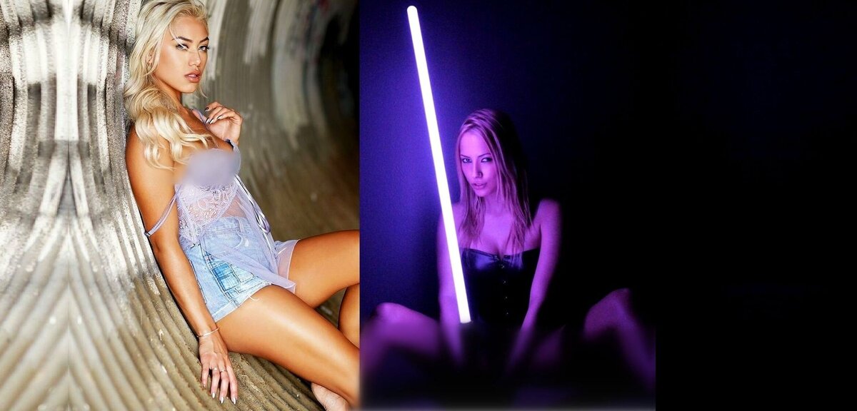 Слева девушка по имени Гвен, а справа модель Лейси.