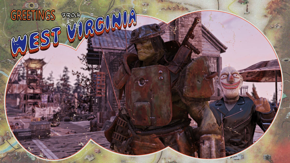 Скриншот на открытке из игры Fallout 76