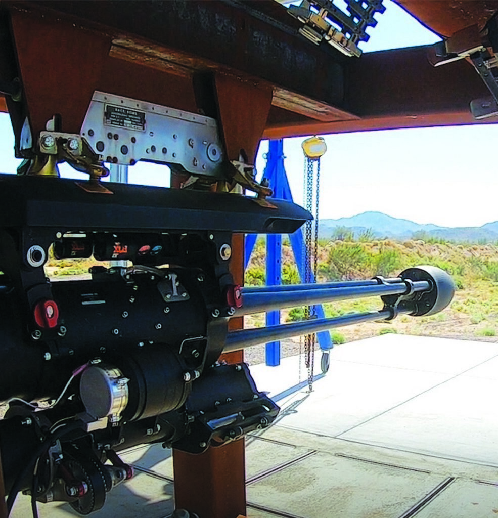 Пулемёт Dillon Aero 503D на испытательном стенде