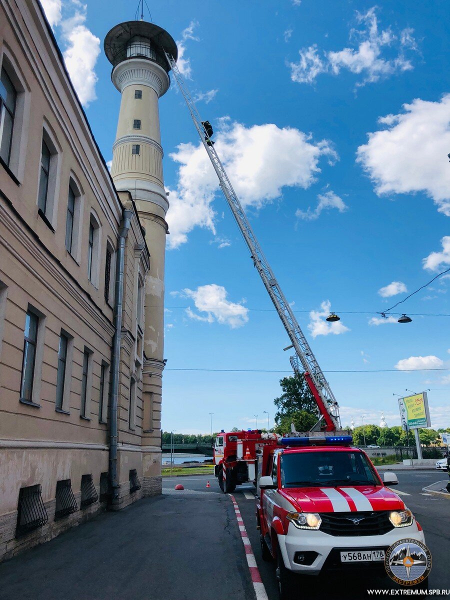 АПП, АЛ; На пожарной каланче оборвало лист металла