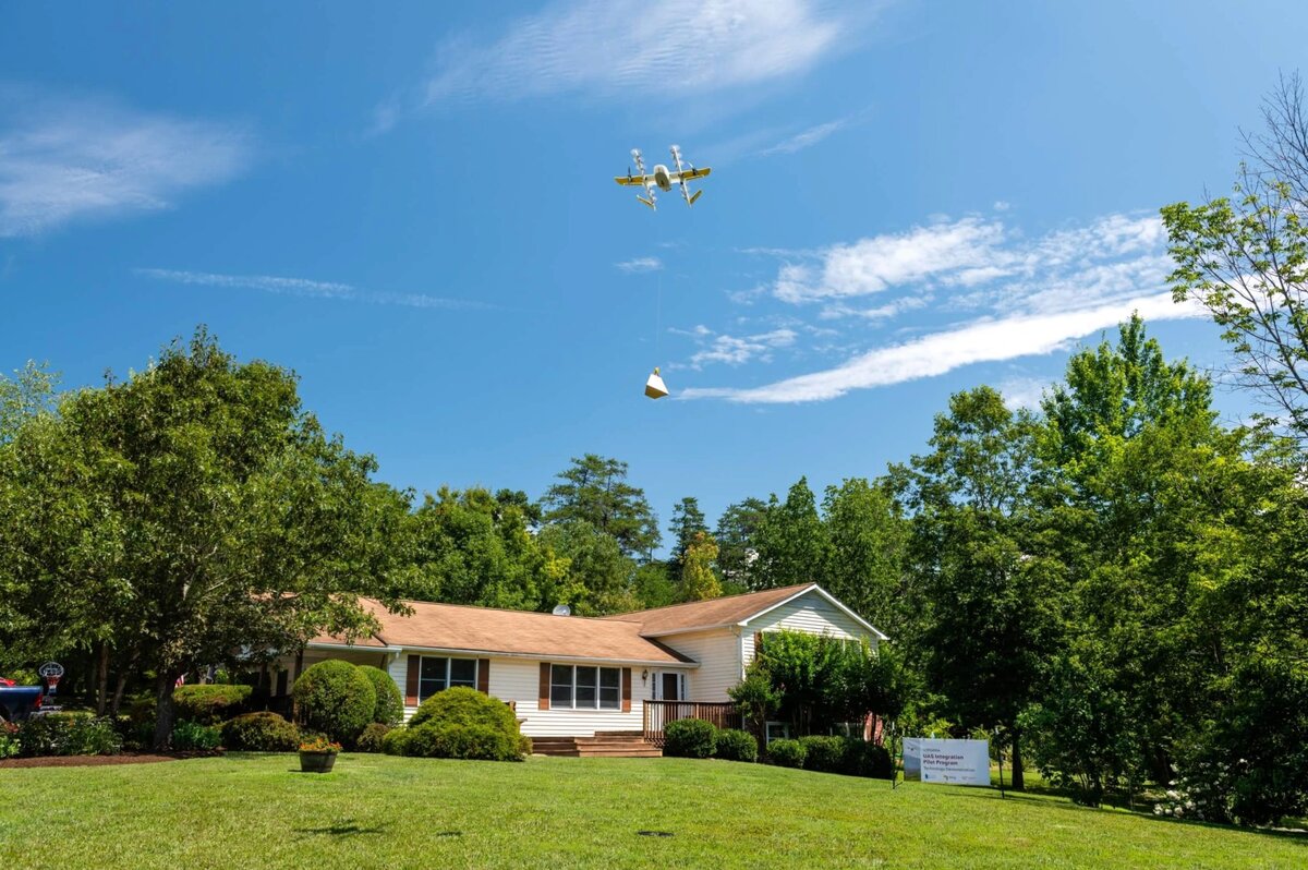 Доставка дроном в один из 100 домов. Австралия