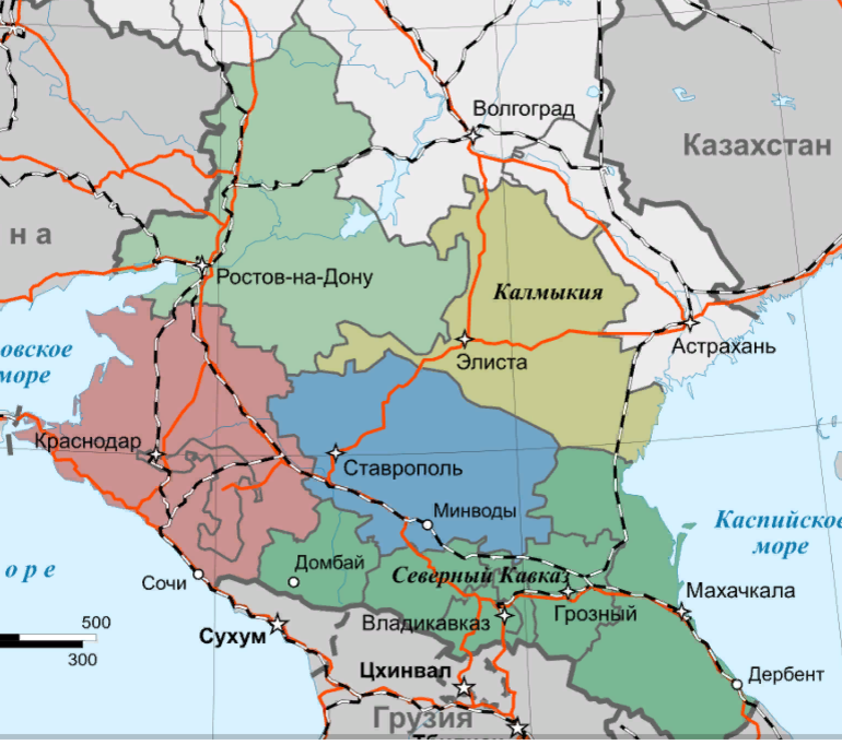 Политическая карта мира кавказ