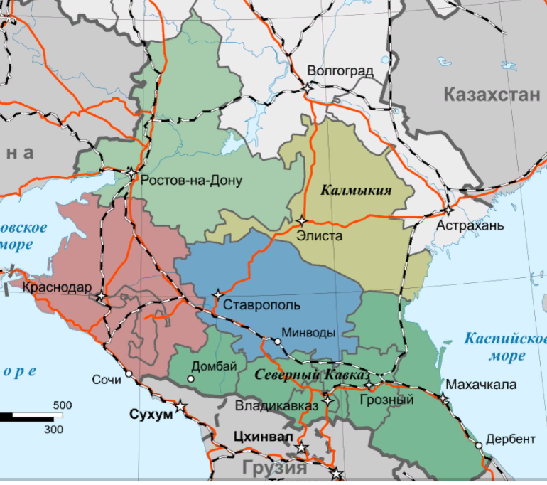 Казахская ростов на дону. Северный Кавказ на карте России. Карта европейского Юга России с Крымом. Карта Юга России и Северного Кавказа. Северный Кавказ на карте границы.