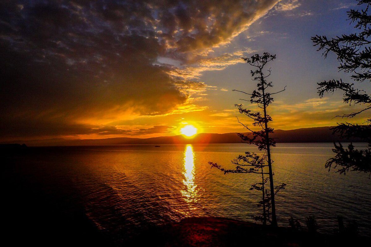 Закат на байкале фото