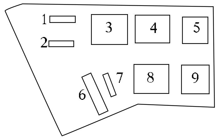 Схема монтажного блока предохранителей и реле Лада Приора