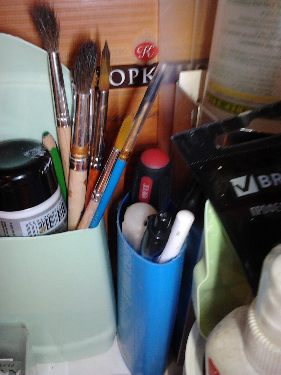 Ещё у меня есть коробушки из -под моющих средств.