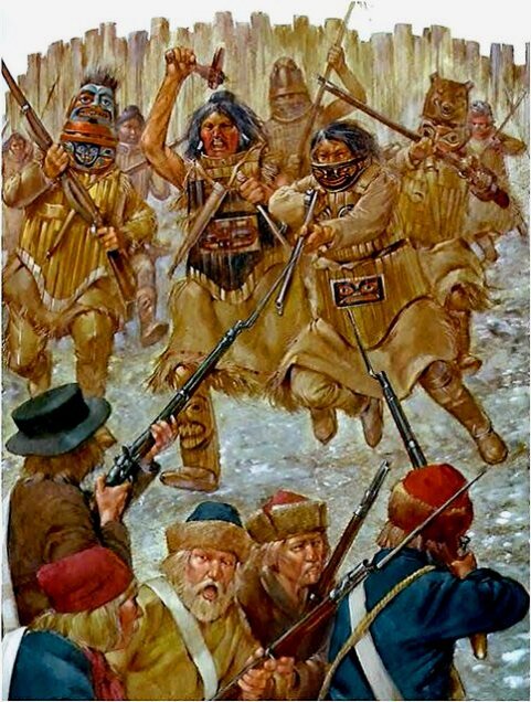 Рисунок на тему русско-индейской войны 1802-1805 гг.