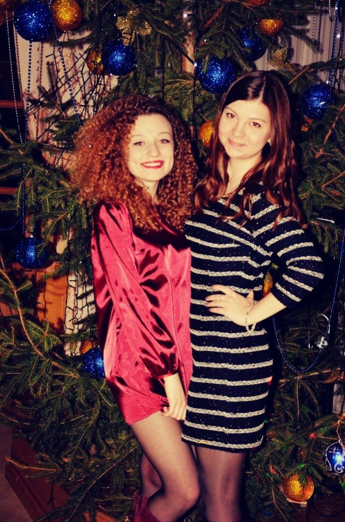 Мы с Таней отмечаем новый 2020 год.