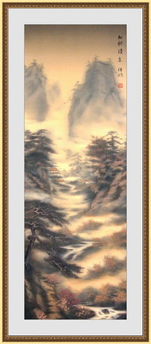 Картина на шелке Вячеслава Синкевича, в интернете есть его сайт, его школа в Питере и если интересно, можете поискать, очень красиво рисует.


