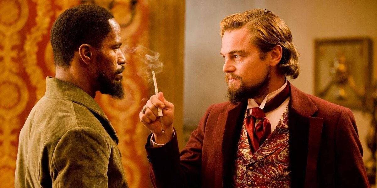    Джейми Фокс и Леонардо ДиКаприо в фильме «Джанго освобожденный»