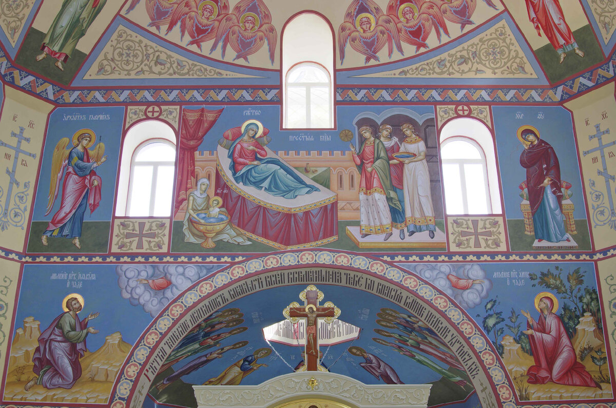 Роспись Кафедрального Собора Рождества Пресвятой Богородицы в г. Инзе Ульяновской области. Работа мастерской "Палехский Иконостас"