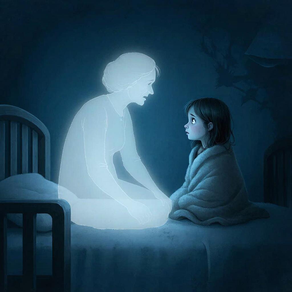 Бабушка помогает внучке