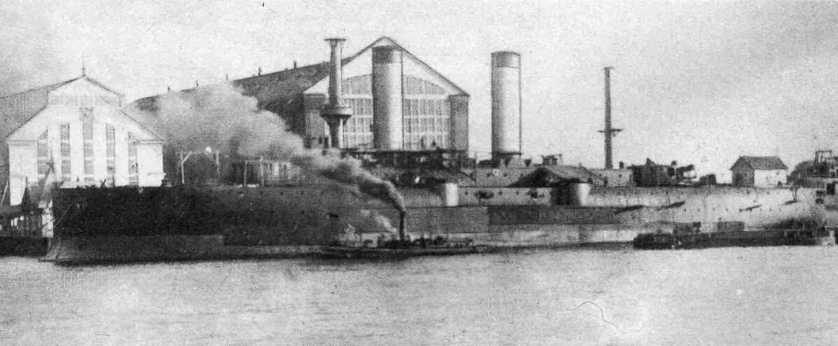 Броненосец «Петропавловск» в достройке, 1896 год