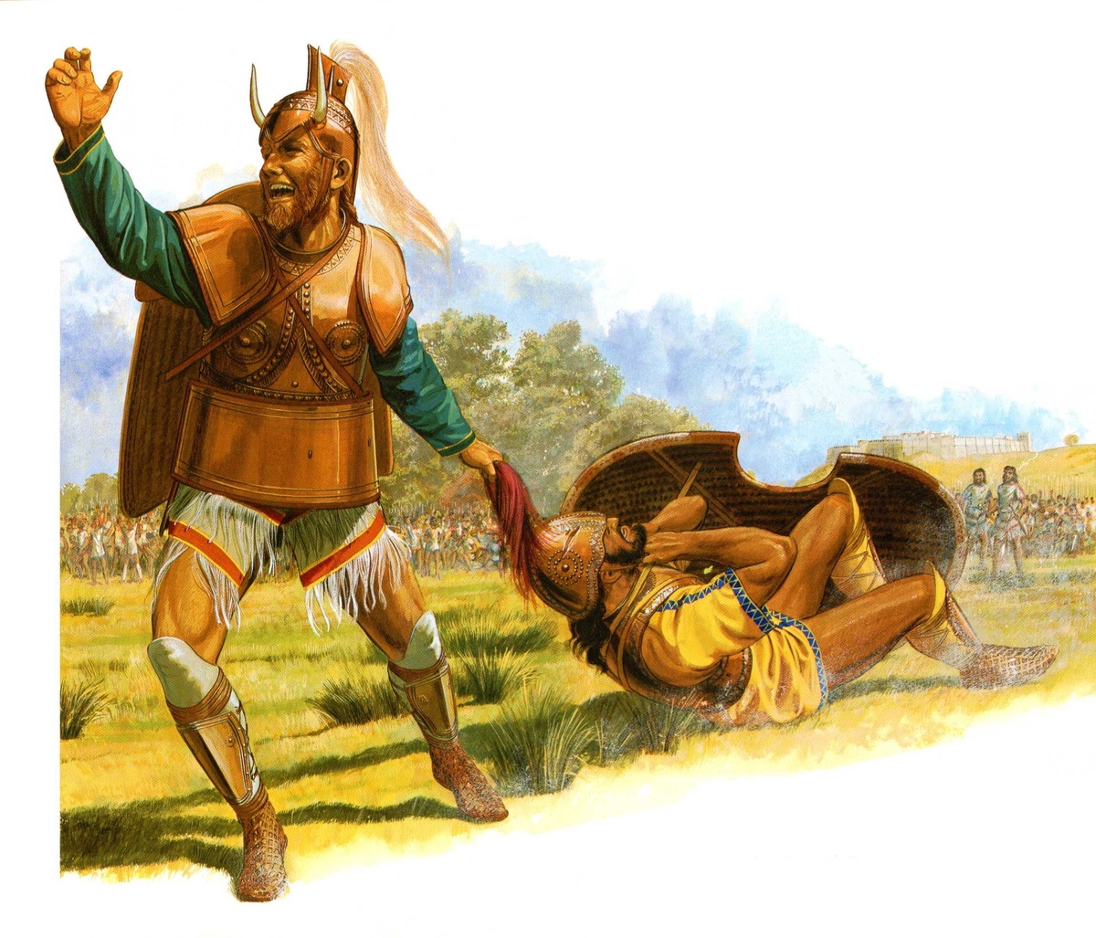 Бой Менелая с Парисом. Художник: Peter Connolly