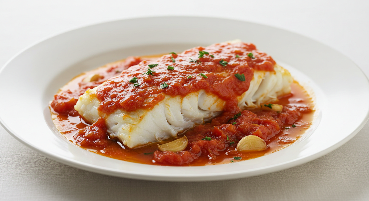 Треска в томатном соусе