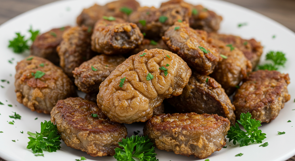 Жареные говяжьи мозги