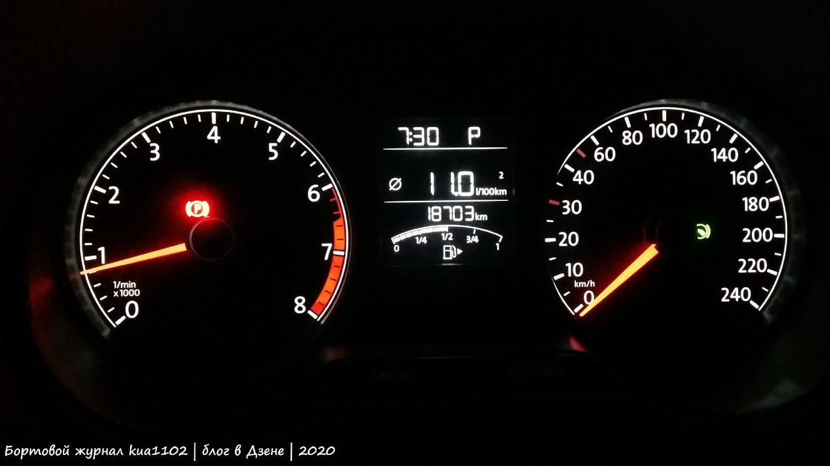 Индикация усредненного за определенный промежуток времени расхода топлива. Автор фотографии kua1102