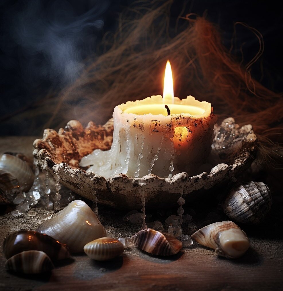 Ракушка-подсвечник 