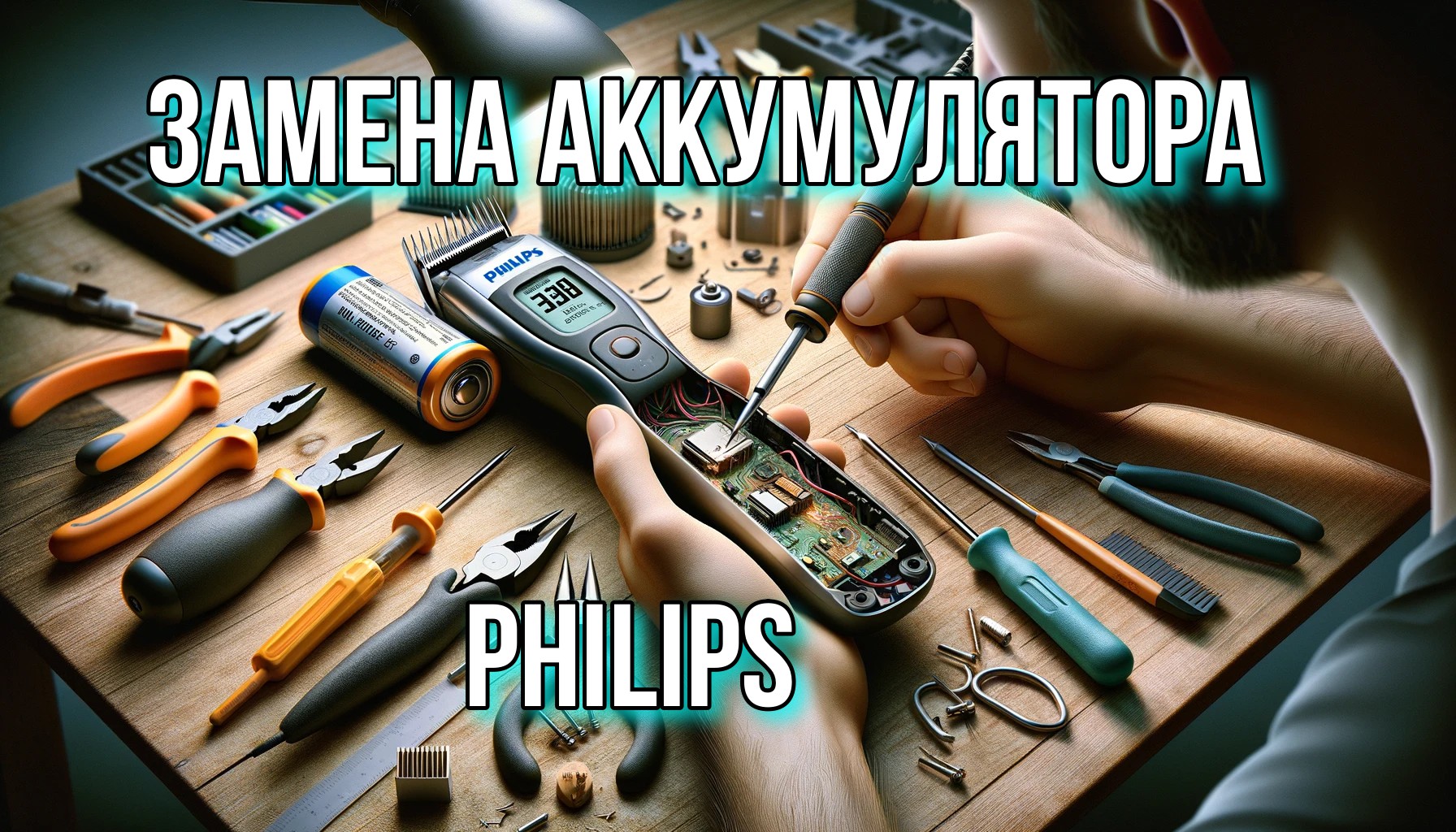 Как заменить аккумулятор в машинке для стрижки Philips series 1000