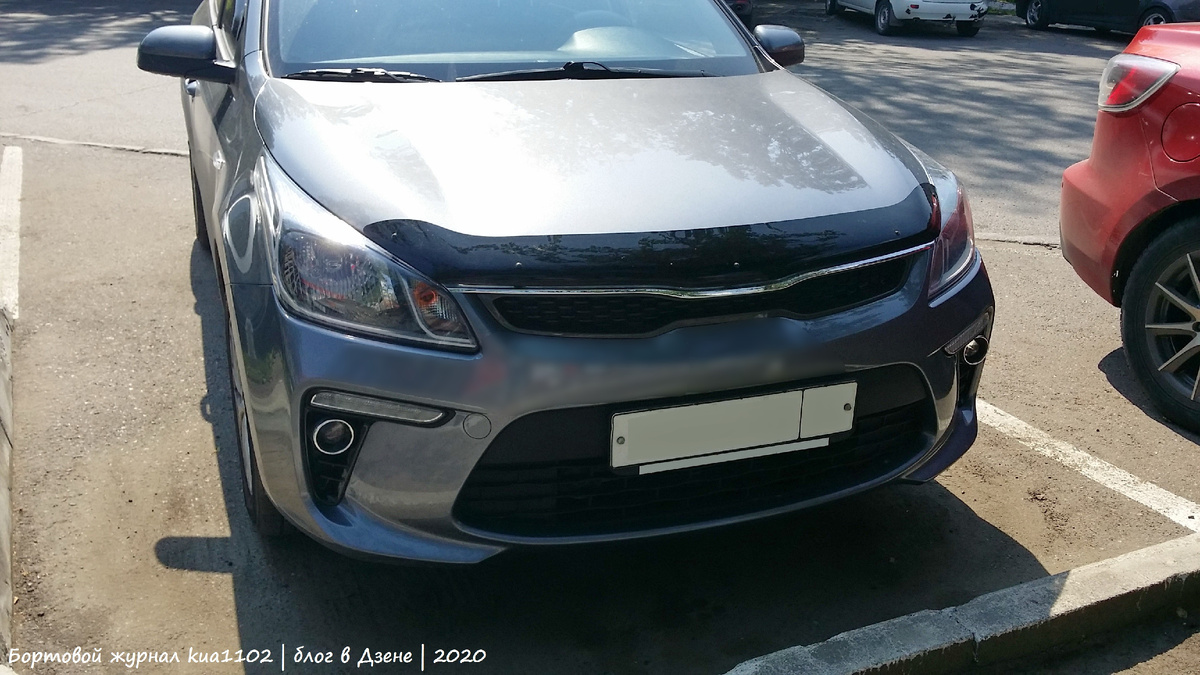 Вот так выглядит KIA Rio 4-го поколения в лобовой проекции. Автор фотографии kua1102