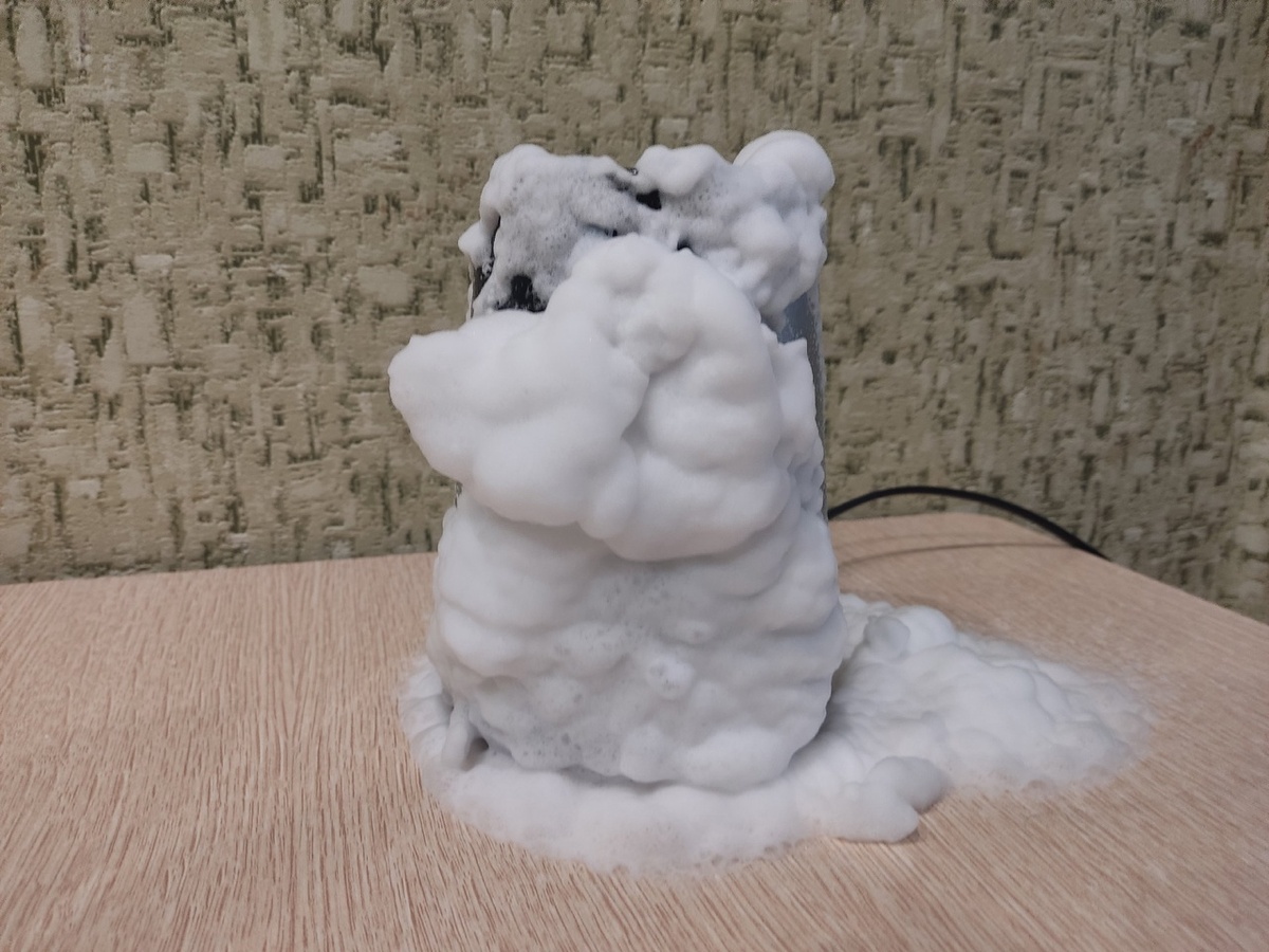 В процессе: здравствуй, Дедушка Мороз - борода из пены