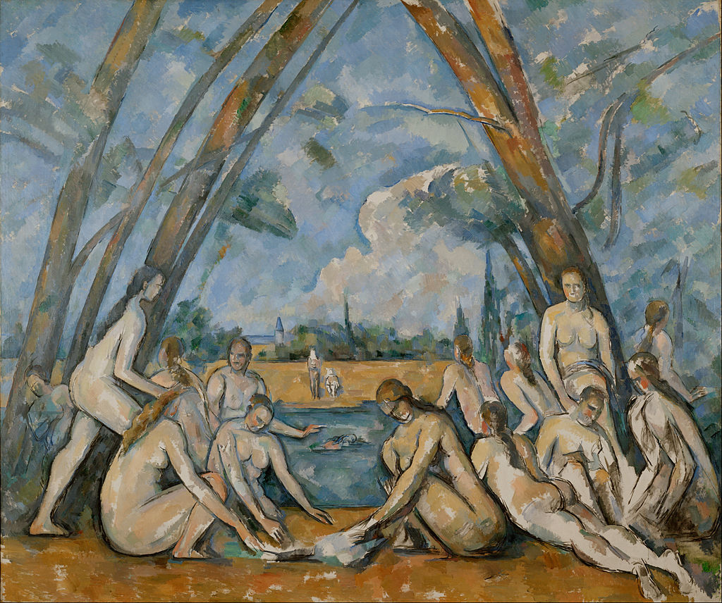 "Большие купальщицы", Сезанн