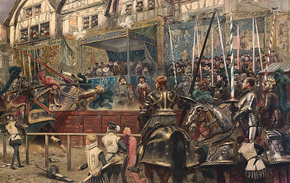 Гибель Генриха II. Авторство: Жан Батист Эдуард Детайль. https://drouot.com/l/15115452, Общественное достояние, https://commons.wikimedia.org/w/index.php?curid=130638762
