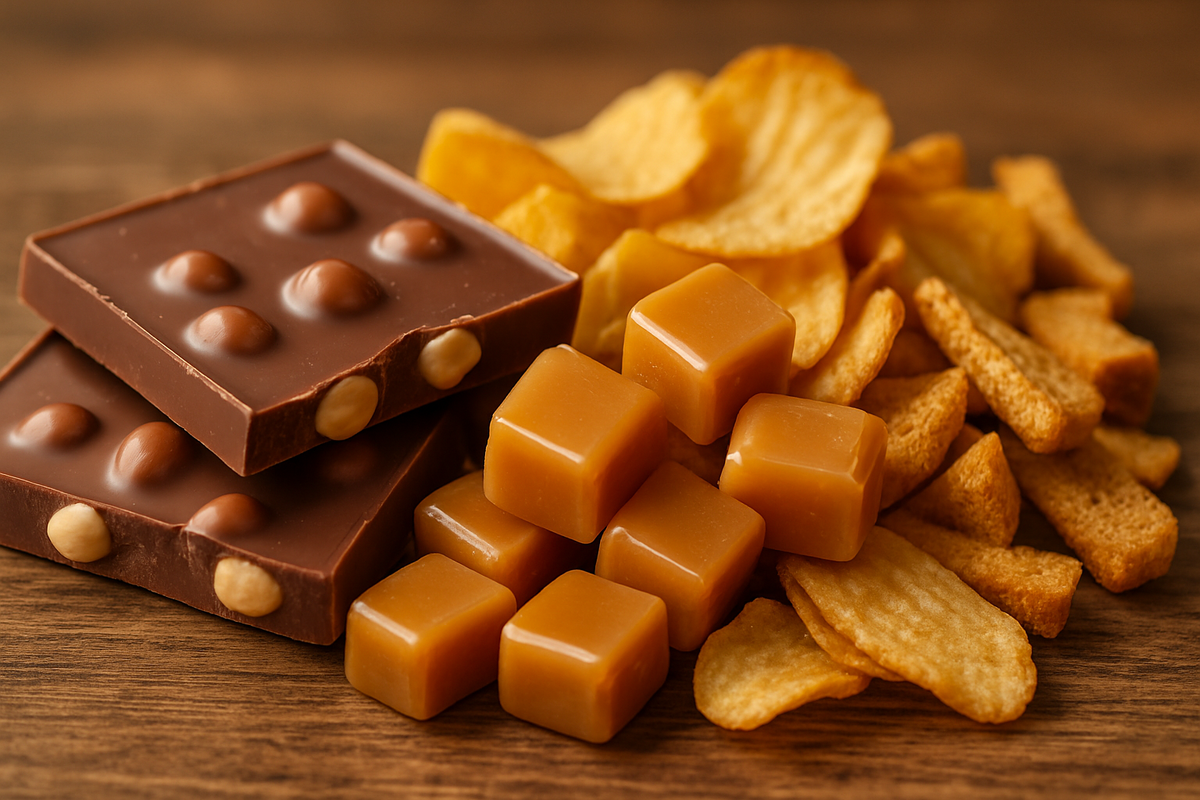 Тут комбо всего опасного для брекетов