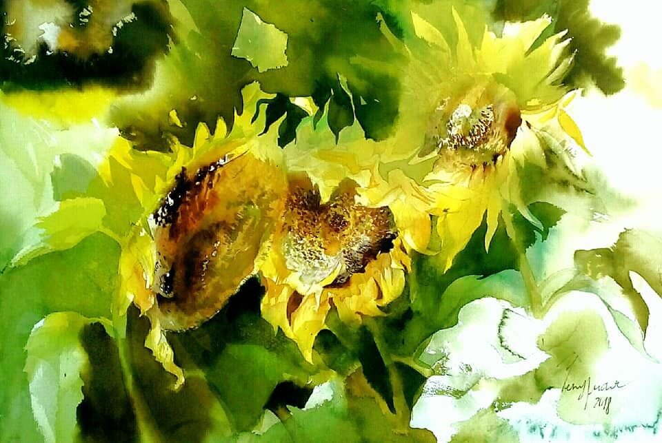 Художник Анна Чепурная-Олейник использует хлопковую 100% бумагу — для ее техники (рисование по мокрой бумаге) это один из самых важных моментов! Листайте галерею.