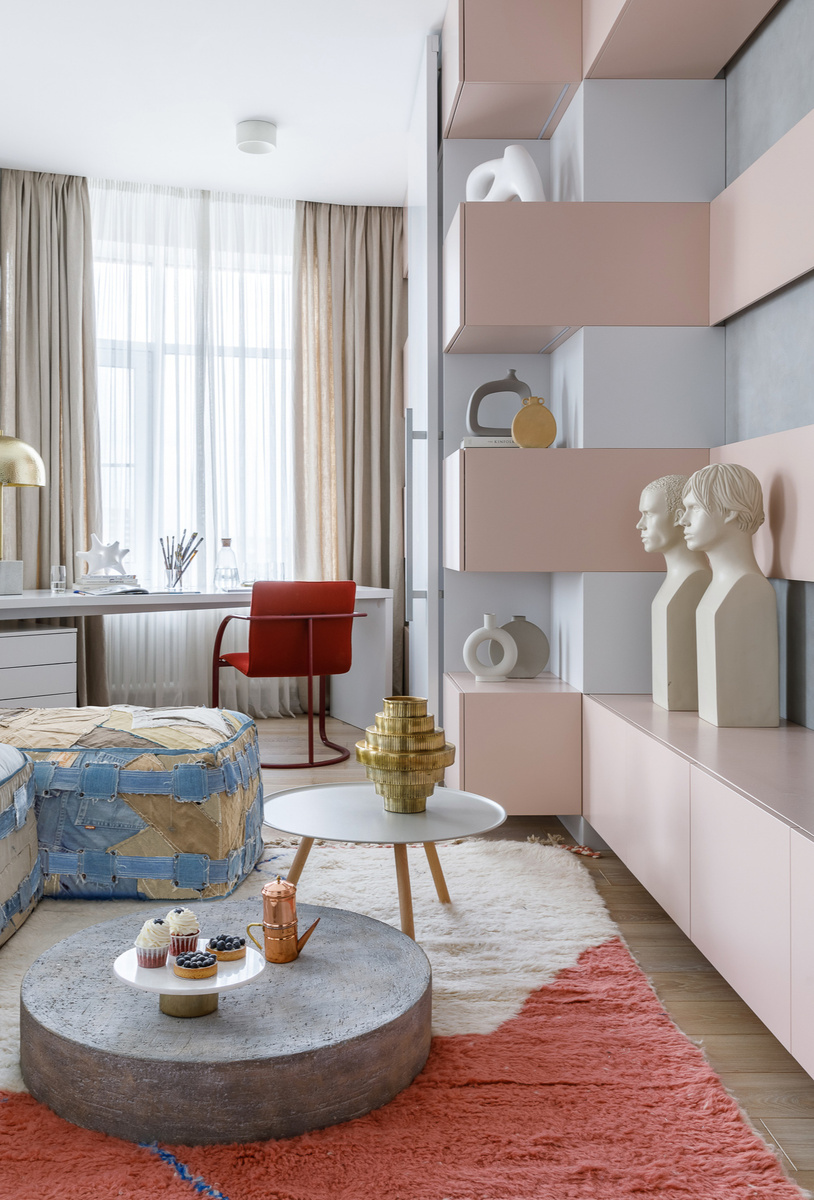 Гостиная, кухня и спальня связаны этническими берберскими мотивами