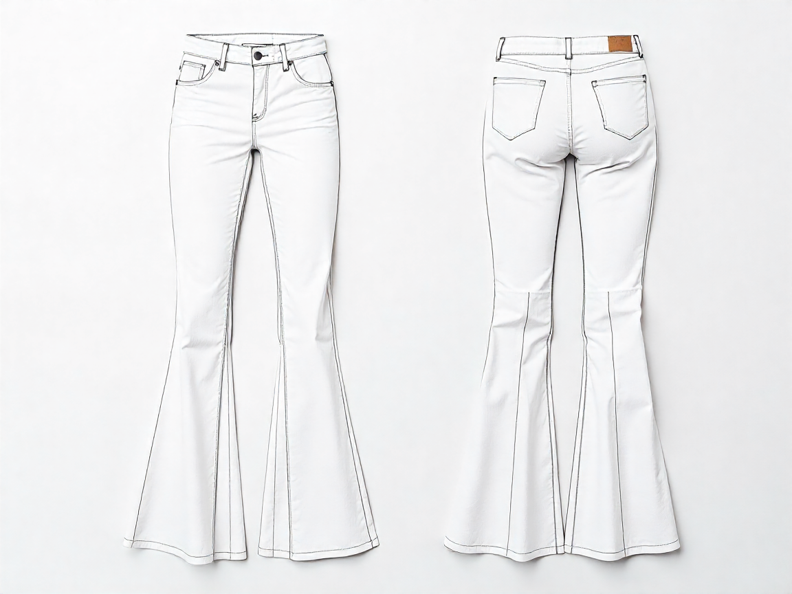 Джинсы - клеш от колена