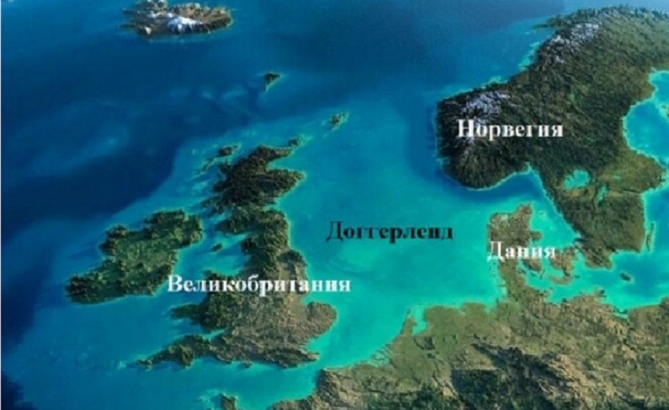 Сегодня посреди Северного моря находится огромная мель с глубинами <15м, "Доггер-банка" - остаток страны, затопленной морем, ДОГГЕРЛЕНДА. (ваш урок.ру)