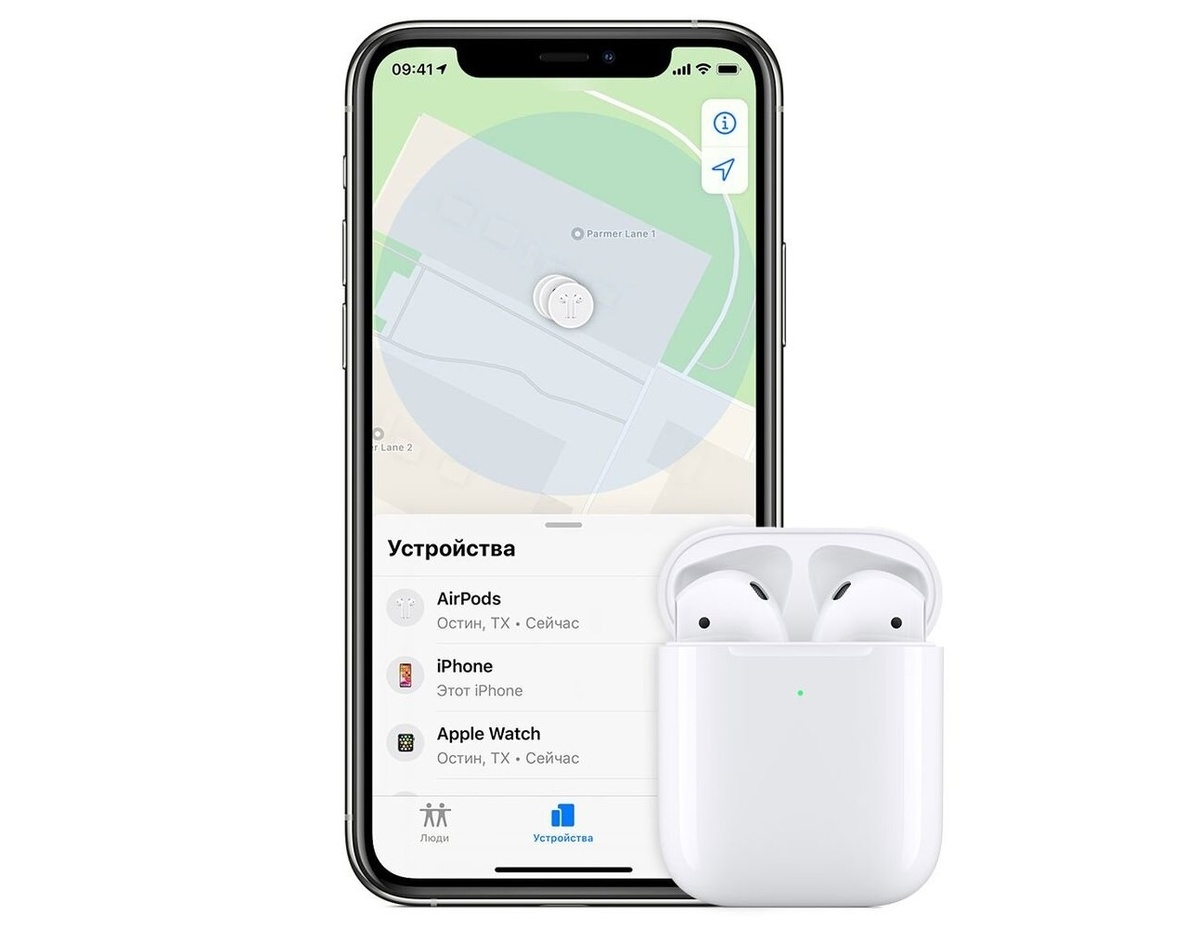приложение Локатор в iPhone