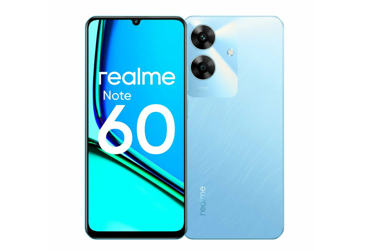 realme Note 60 в комплектном чехле готов к повседневному использованию