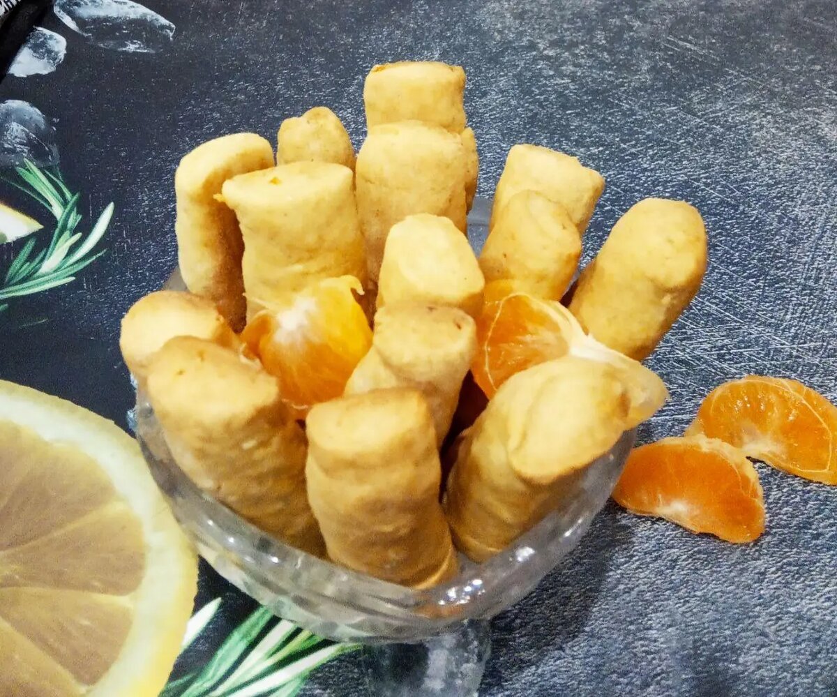 Мандариновое рассыпчатое песочное печенье