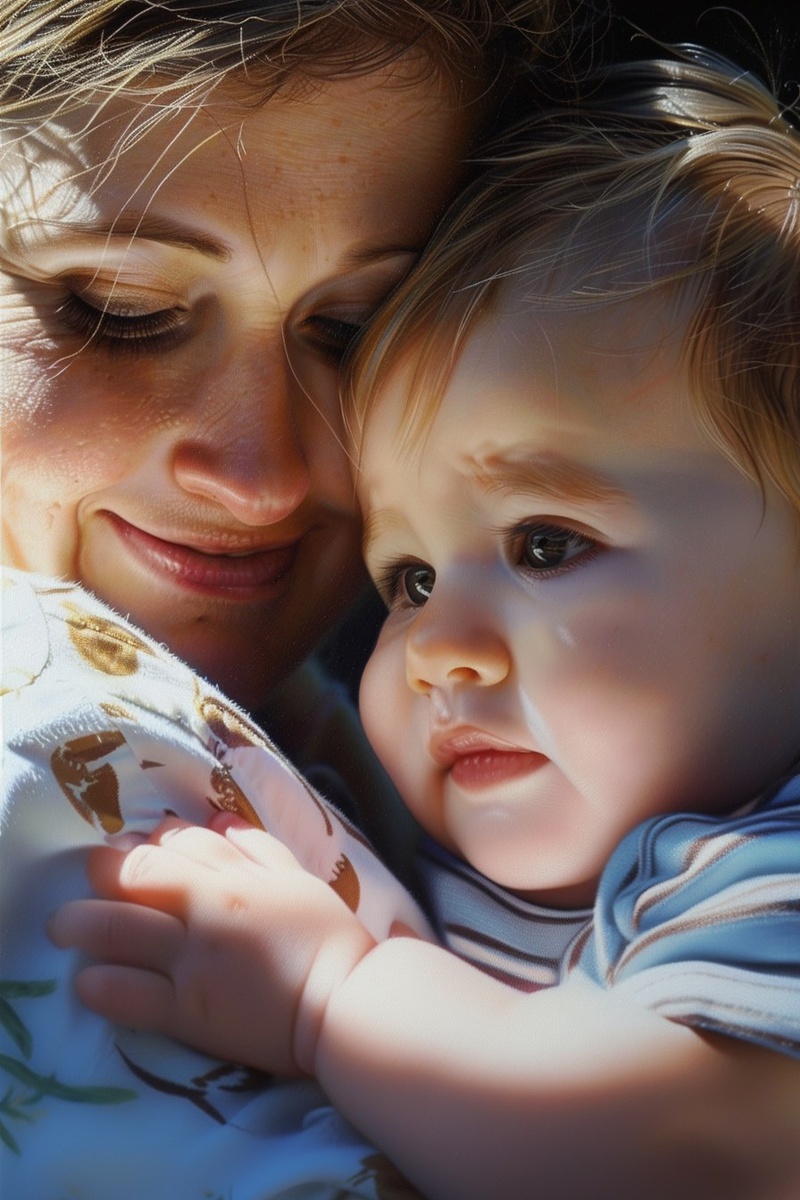 Мама и дитя. Иллюстрация создана лично мной с помощью ИИ специально для этой статьи